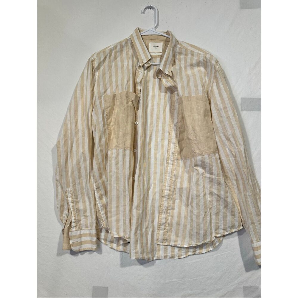 Billy Reid Men’s Made in Italy Slim Fit Longsleeve Button Down Shirt, size XL